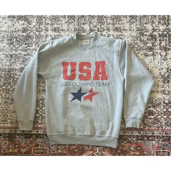 Daily Tay USA Olympic Team Sweatshirt Gray Size Small - Picture 1 of 3